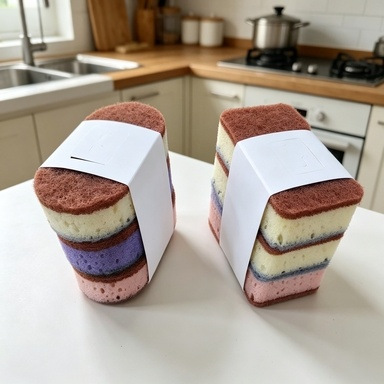 Eco Sponge - Verdickter Doppelseitiger Küchenschwamm | Antihaft-Spülschwamm für