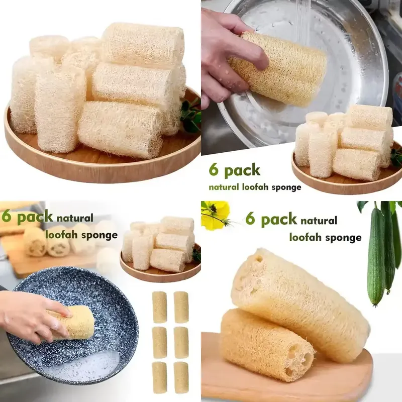 Eco Sponge - 2026 Neueste Natürliche Luffa-Schwamm Spülbürste Umweltfreundliches