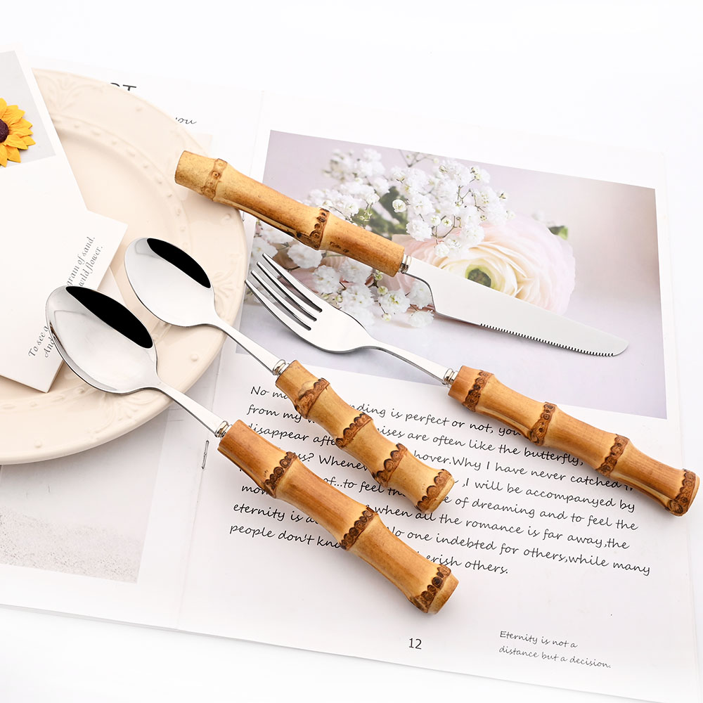 Drmfiy Gold Ess gabel Besteck  – Bamboo Cutlery Bewertung und Preis