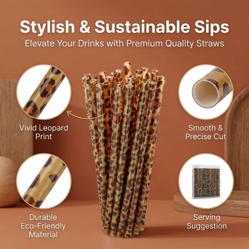 Trendige Trinkhalme mit Leopar – Reusable Straw Bewertung und Preis